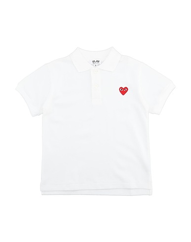 COMME des GARÇONS PLAY ポロシャツ ホワイト コットン 100%