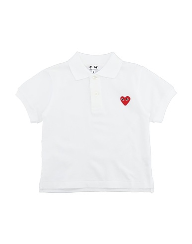 COMME des GARÇONS PLAY Μπλουζάκι Polo Λευκό 100% Βαμβάκι