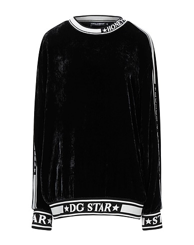 DOLCE&GABBANA Sweat-shirt Noir 82% Viscose, 18% Soie, Élasthanne