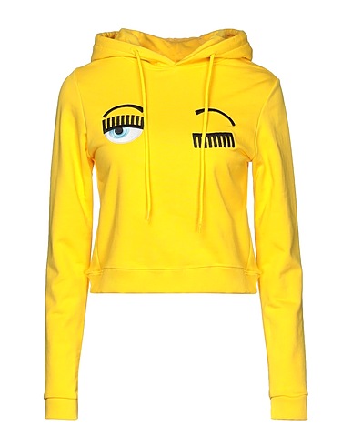 CHIARA FERRAGNI Hoodie Gelb 100% Baumwolle