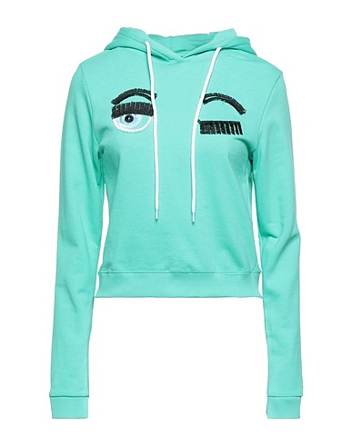 CHIARA FERRAGNI Felpa Verde chiaro 100% Cotone