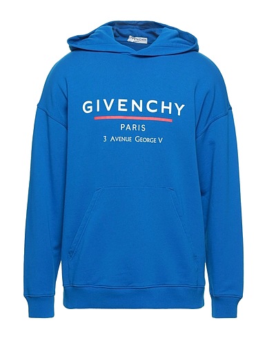 GIVENCHY Hooded track jacket  Bright blue 100% Cotton
