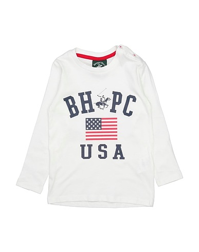 BEVERLY HILLS POLO CLUB T-shirt Bianco 100% Cotone