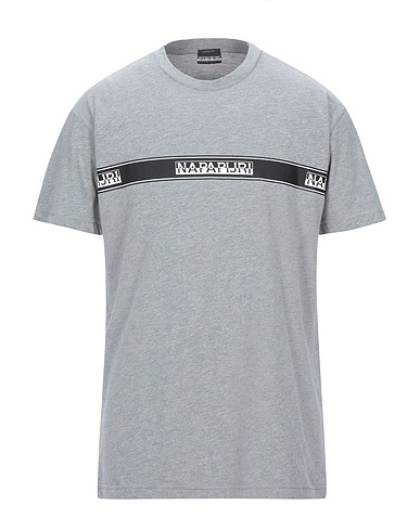 NAPAPIJRI T-shirt Grigio chiaro 70% Cotone, 30% Poliestere