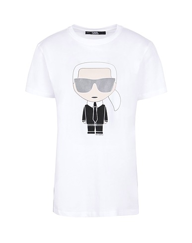 KARL LAGERFELD T-shirt IKONIK KARL T-SHIRT
 White 100% Cotton