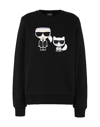 KARL LAGERFELD Sweatshirt IKONIK KARL &CHOUPETTE SWEAT
 Black 100% Cotton