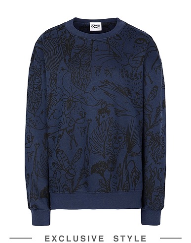 FASHION B.E.S.T. x YOOX Sweatshirt Midnight blue 65% Refibra™, 35% Recycled cotton