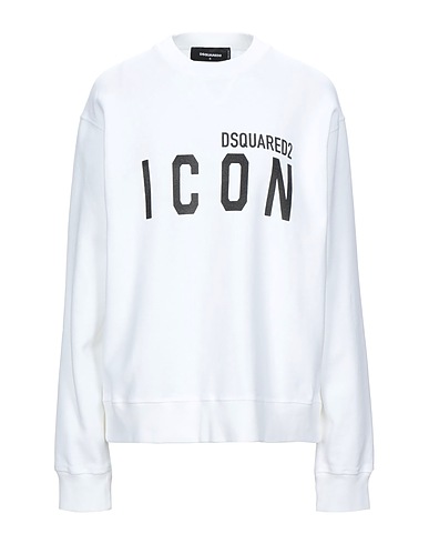 DSQUARED2 Sweatshirt White 100% Cotton, Elastane