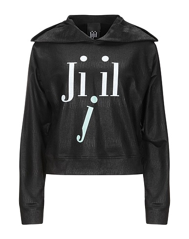 JIJIL Hooded track jacket  Black 95% Cotton, 5% Elastane