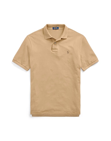 POLO RALPH LAUREN Polo shirt CUSTOM SLIM FIT MESH POLO
 Camel 100% Cotton