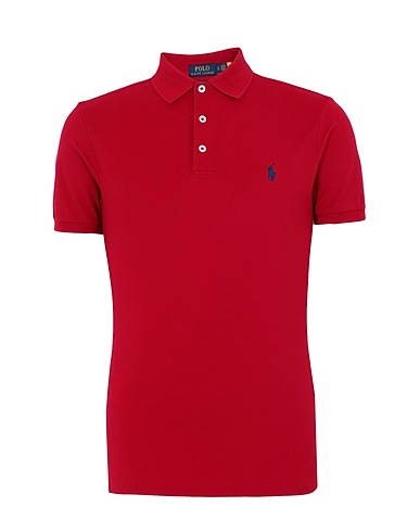 POLO RALPH LAUREN Polo shirt SLIM FIT MESH POLO SHIRT
 Brick 97% Cotton, 3% Elastane