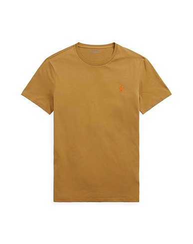 POLO RALPH LAUREN Basic T-Shirt CUSTOM SLIM CREWNECK T-SHIRT
 Kamel 100% Baumwolle
