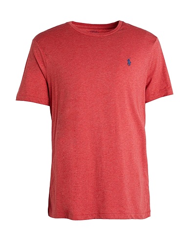 POLO RALPH LAUREN Basic T-Shirt CUSTOM SLIM CREWNECK T-SHIRT
 Brick red 100% Cotton