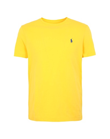 POLO RALPH LAUREN Basic T-shirt CUSTOM SLIM CREWNECK T-SHIRT
 Yellow 100% Cotton