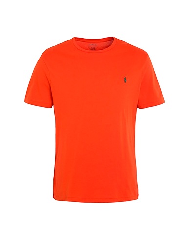 POLO RALPH LAUREN Basic T-Shirt CUSTOM SLIM CREWNECK T-SHIRT
 Rust 100% Cotton