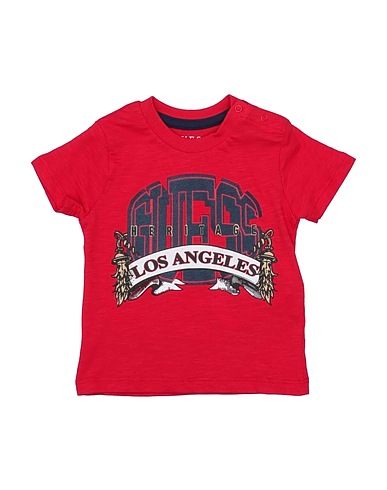 GUESS T-shirt Rosso 100% Cotone