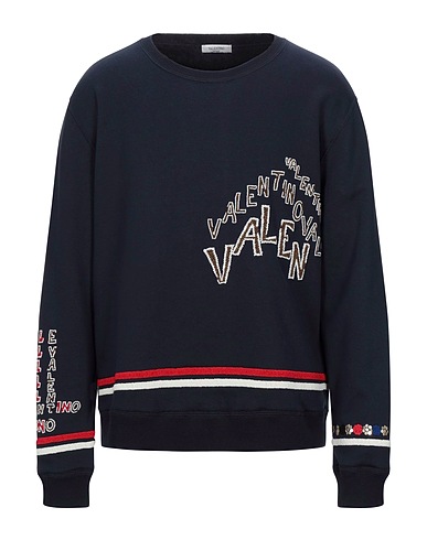 VALENTINO GARAVANI Sweatshirt Midnight blue 93% Cotton, 7% Polyamide, Elastane, Polyester
