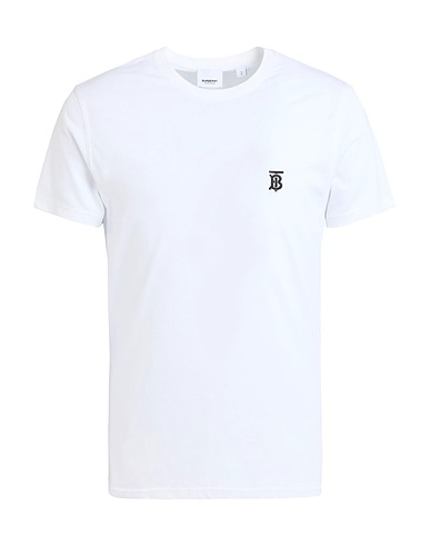 BURBERRY T-shirt basique Blanc 100% Coton, Élasthanne