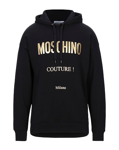 MOSCHINO Hooded track jacket  Black 100% Cotton