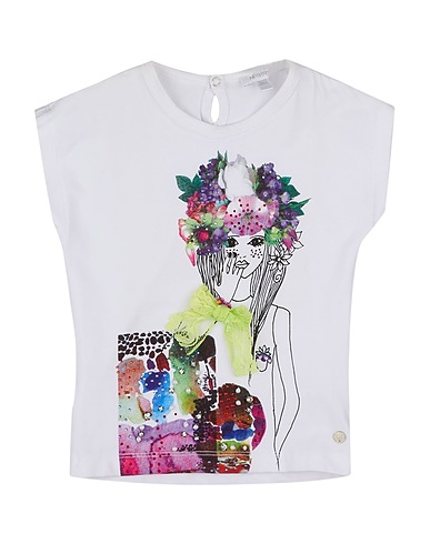 MICROBE by MISS GRANT T-shirt White 95% Cotton, 5% Elastane