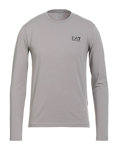 EA7 Basic T-shirt Grey 95% Cotton, 5% Elastane