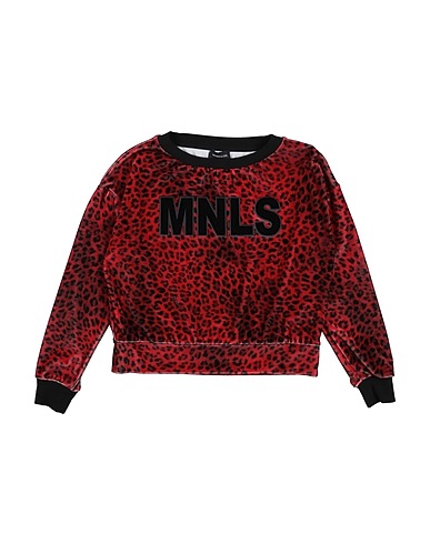 MONNALISA Sweatshirt Brick red 90% Polyester, 10% Elastane, Viscose