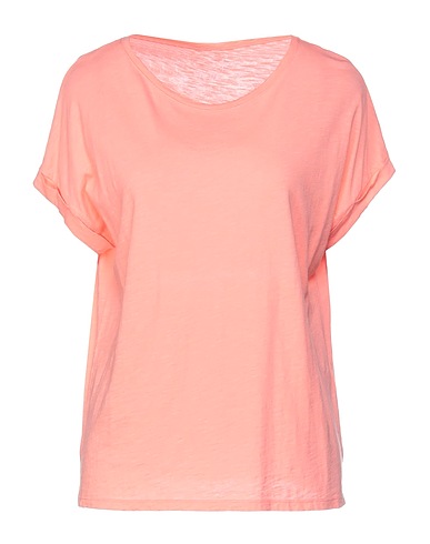 JUVIA Basic T-shirt Salmon pink 52% Cotton, 48% Viscose
