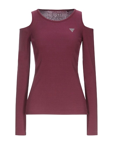 GUESS T-shirt Plum 100% Cotton