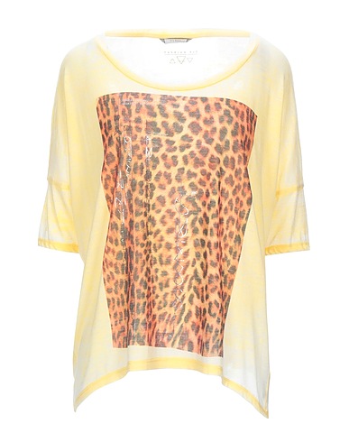 GUESS Camiseta Amarillo pastel 64% Poliéster, 36% Algodón