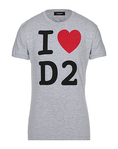 DSQUARED2 Basic T-Shirt Grey 88% Cotton, 12% Viscose