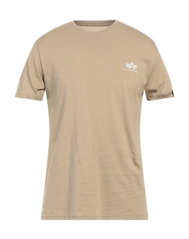 ALPHA INDUSTRIES ベーシックTシャツ カーキ コットン 100%