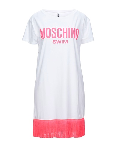 MOSCHINO Short dress White 95% Cotton, 5% Elastane, Polyester