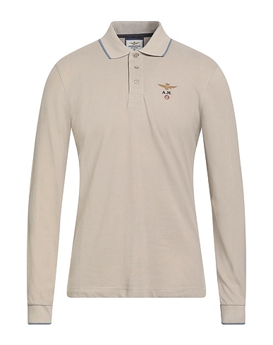 AERONAUTICA MILITARE Polo Beige 100% Coton