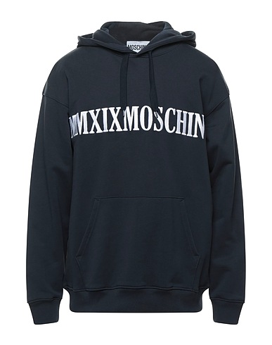 MOSCHINO Hooded sweatshirt Midnight blue 100% Cotton, Polyester