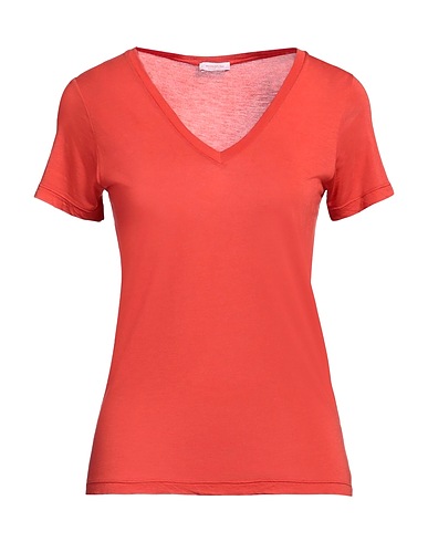 ROSSOPURO Basic T-Shirt Tomatenrot 80% Modal, 20% Polyamid