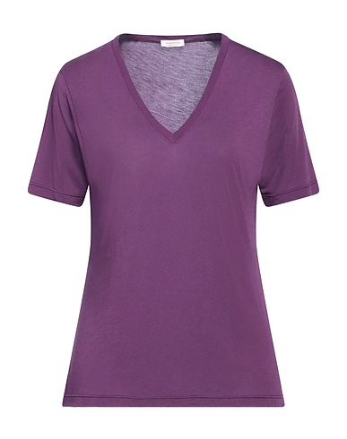 ROSSOPURO Basic T-Shirt Purple 80% Modal, 20% Polyamide