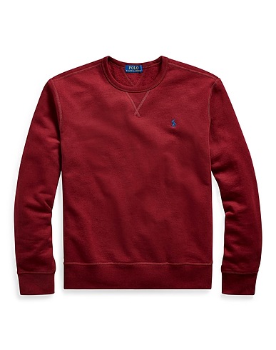POLO RALPH LAUREN Sweatshirt FLEECE CREWNECK SWEATSHIRT
 Burgundy 60% Cotton, 40% Polyester