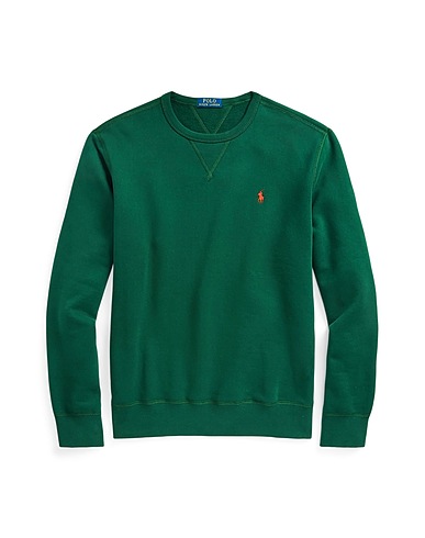 POLO RALPH LAUREN Sweatshirt FLEECE CREWNECK SWEATSHIRT
 Dark green 60% Cotton, 40% Polyester