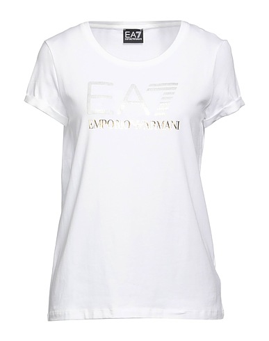 EA7 T-Shirt Weiß 95% Baumwolle, 5% Elastan