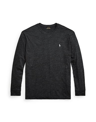 POLO RALPH LAUREN Basic T-Shirt CUSTOM SLIM FIT JERSEY T-SHIRT
 Charcoal 100% Cotton