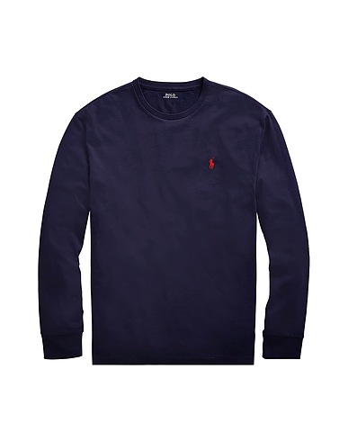 POLO RALPH LAUREN Basic T-Shirt CUSTOM SLIM FIT JERSEY T-SHIRT
 Midnight blue 100% Cotton