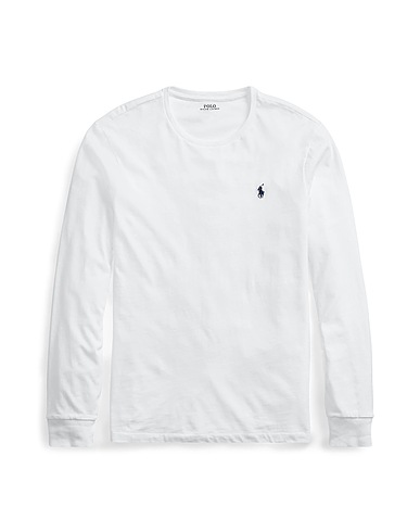 POLO RALPH LAUREN Basic T-Shirt CUSTOM SLIM FIT JERSEY T-SHIRT
 Weiß 100% Baumwolle