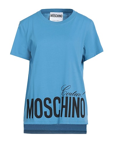 MOSCHINO T-shirt Pastel blue 100% Cotton