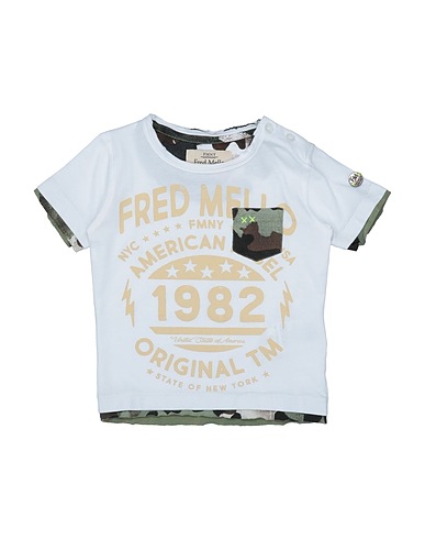 FRED MELLO T-shirt Bianco 100% Cotone