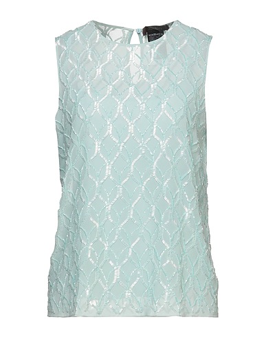 MAX MARA Top Sky blue 100% Polyester