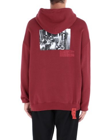 Shop Kidsofbrokenfuture Hooded Sweatshirt In Maroon