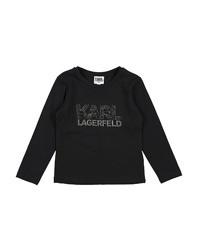 KARL LAGERFELD T-shirt Black 47% Cotton, 46% Modal, 7% Elastane