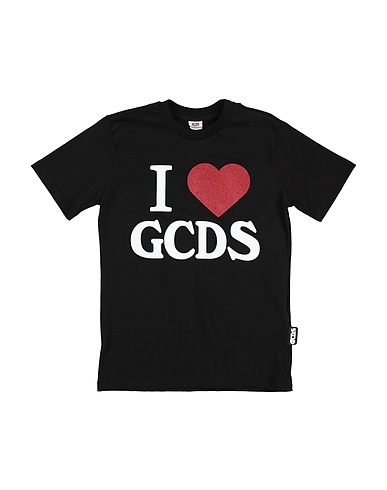 GCDS MINI T-shirt Nero 100% Cotone