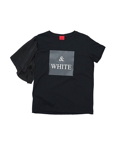 JIJIL JOLIE T-shirt Black 100% Cotton, Polyester, Elastic fibres