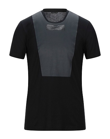 PATRIZIA PEPE T-shirt Black 67% Lyocell, 33% Cotton, Metal